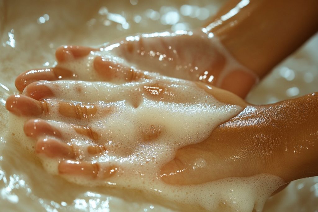 Comment se laver les mains efficacement avec du savon liquide