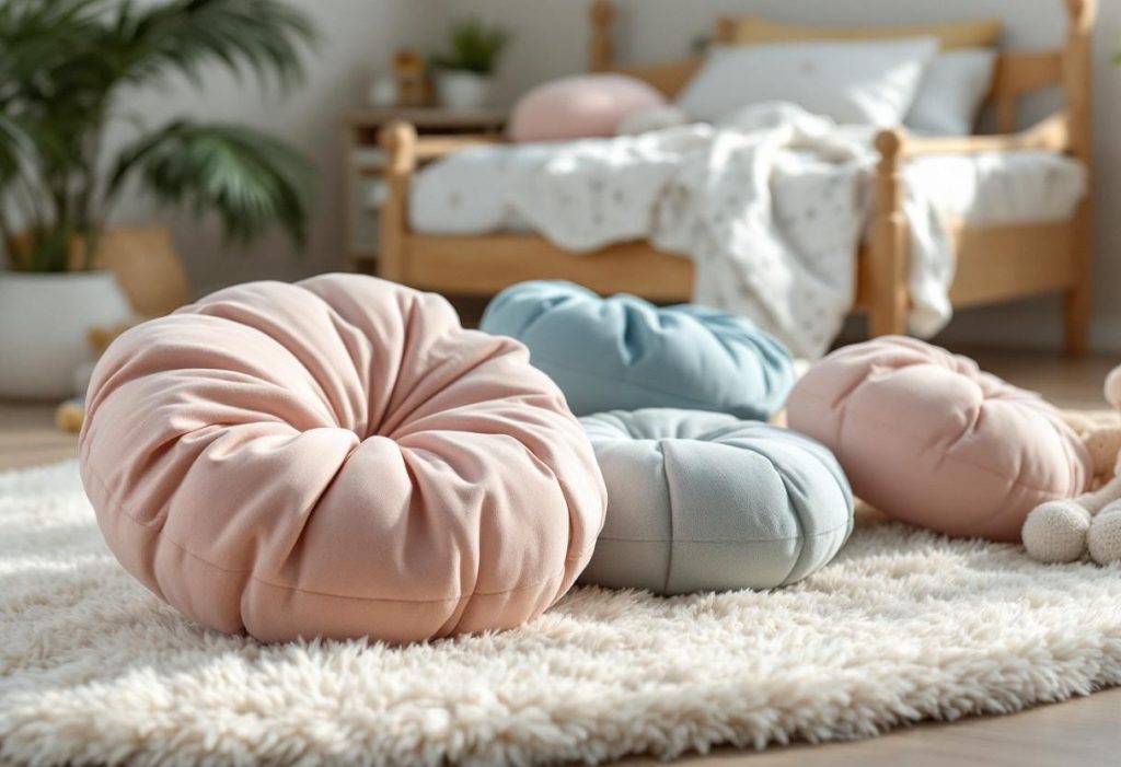 Des coussins ronds pour une chambre d&rsquo;enfant : astuces déco