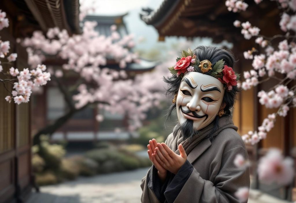 Voyager au Japon avec un œil démoniaque : le masque hannya comme guide spirituel