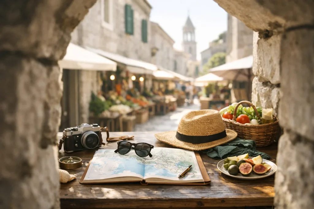 Carnets de voyage en Dalmatie avec ruelles animées et marchés