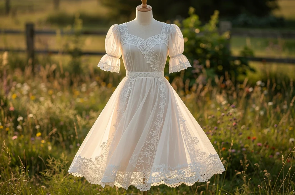 Dentelle fine, manches bouffantes et tissus vaporeux : sublimer la robe champêtre avec des détails d’exception