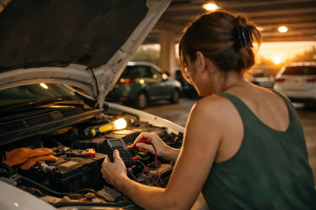 Une batterie de voiture meurt en été, pas en hiver