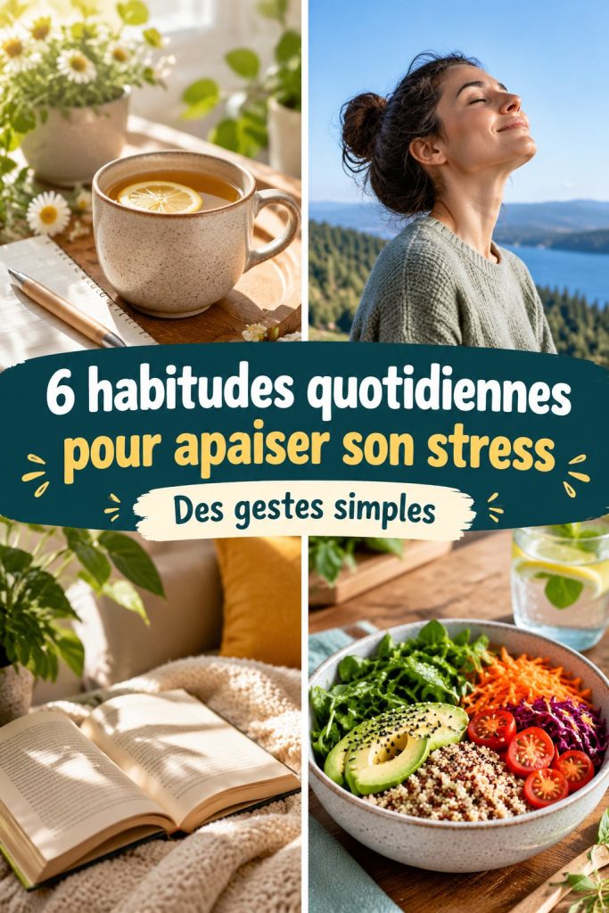 6 habitudes quotidiennes pour apaiser son stress